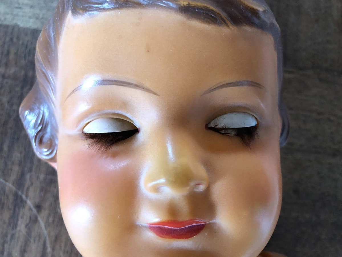 Poupée Ancienne SNF 57 Claudine Celluloïd - Yeux Bleus Dormeurs Riboulants - 1950's