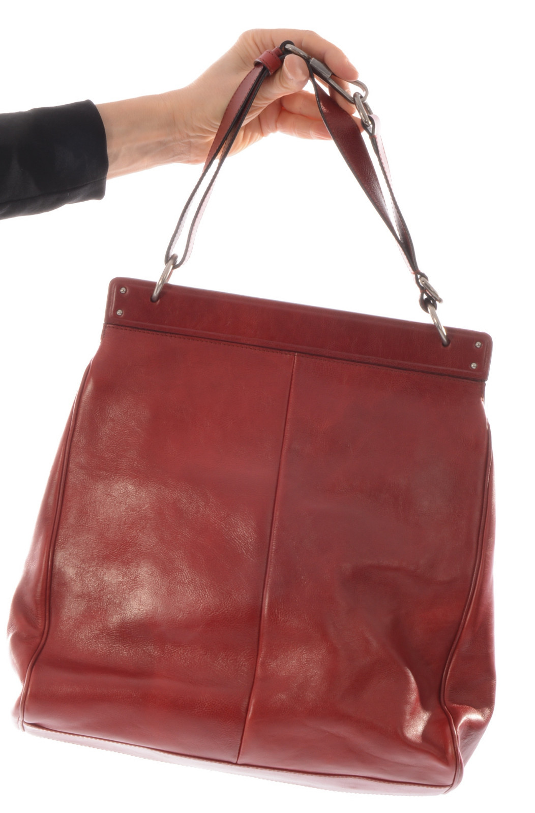 BORSA YVES SAINT LAURENT YSL PELLE ROSSA TOP!