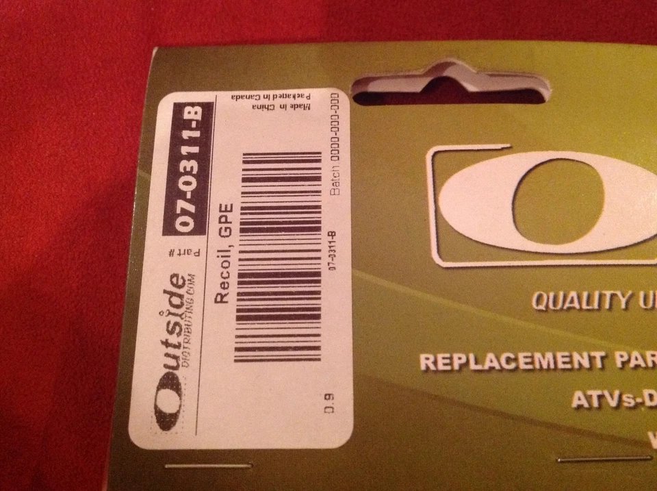 Outside Distributing Chinese Recoil Pull Starter 4-stroke Kart 07-0311-b 070311 - Image 2 of 4