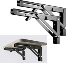 COPPIA SET DI 2 STAFFE SUPPORTI ANGOLARI RICHIUDIBILI PER MENSOLE 400 X 220 mm