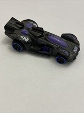 McDonald's, Hot Wheels, Black, Purple Flames, Pull Back Car, 2015