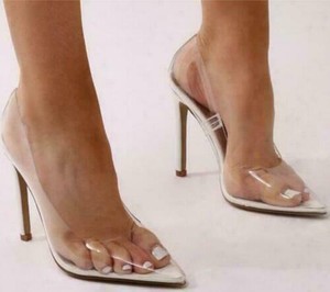 women transparent heels