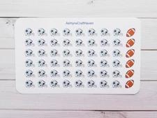54 Football Helmet Planner Stickers- Perfect For Erin Condren Journal Invitation
