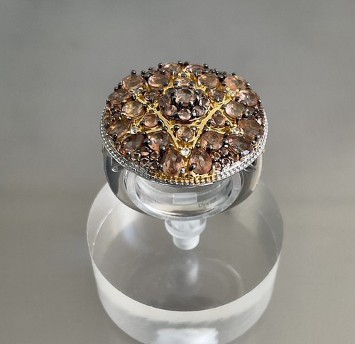 Jenipapo Andalusite & Zircon Cluster Star Design Ring 3.90 CTW 925 Silver Size 7 - Picture 11 of 19