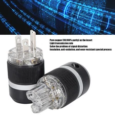  Power Plug Pure Copper RhodiumPlated AC HighFidelity Power Plug 1 