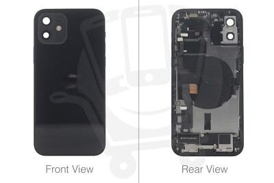 USA SPEC - Offizieller Apple iPhone 12 Schwarz Akkudeckel (OEM Pulled)