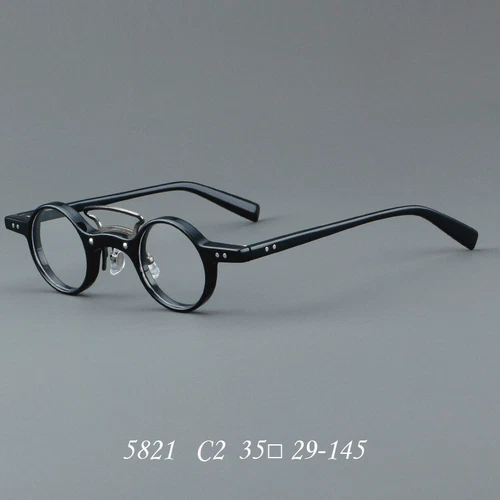Acetat Retro Japanische Runde Lesebrille Herren Damen Lesebrille Brillengestell - Bild 13 von 18