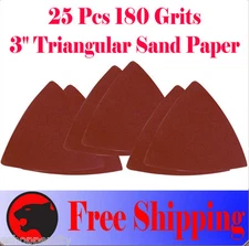 25x 3" 180g Sandpaper Oscillating Multi Tool for wood work
