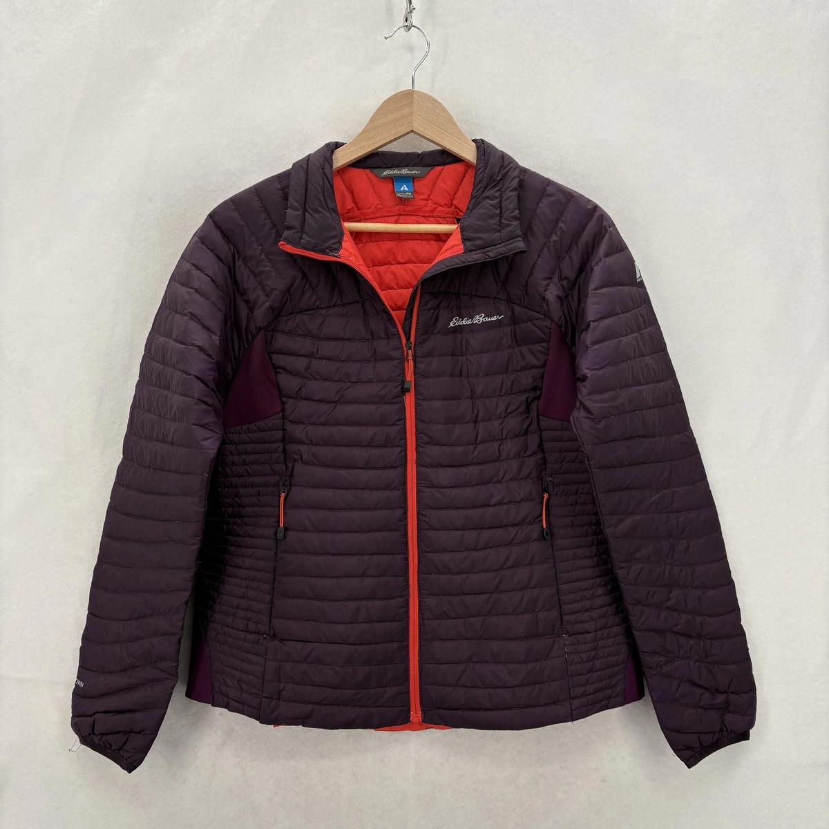 Veste Eddie Bauer Petite Femme Rouge Imperméable Capuche WeatherEdge – Taille S