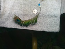 Real Feather Pendants - Teal with 18 inch CHAIN