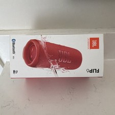 JBL Flip 6 Portable Speaker Bluetooth Wireless Connectivity, Red Cylinder Shape
