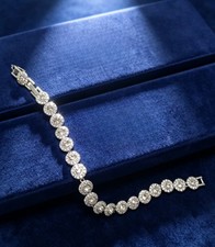 Swarovski White Angelic Bracelet, Round Cut Crystal Jewelry Gift For Her UK