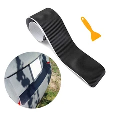 1/2Set Carbon Fiber Rear Bumper Car Trunk Trim Protector Corner Sticker Car Acce