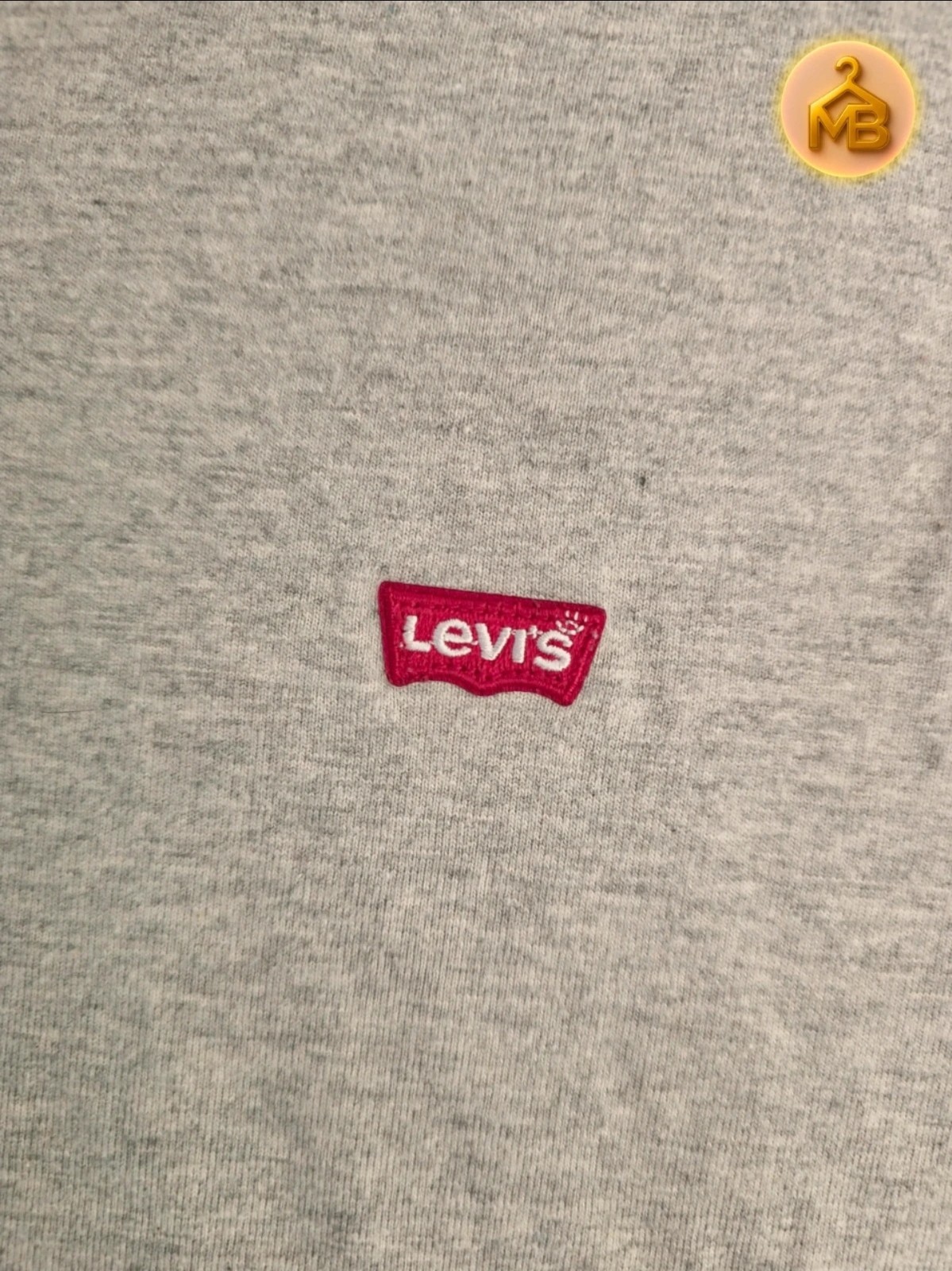 Grey Levi's Cotton Basic Tee Size M Excellent Con… - image 3