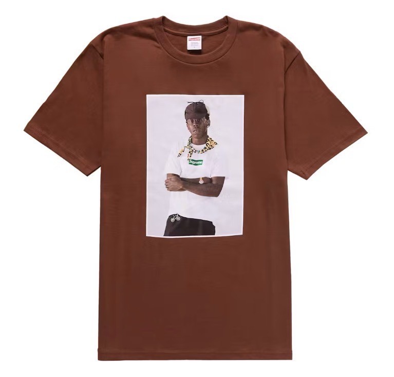 Supreme Tyler The Creator Photo Tee 2XL Brown Graphic T-Shirt Cotton Mens New