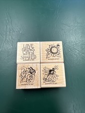Stampin  Up   Love Grows  Themed Rubber Stamp Set of 4