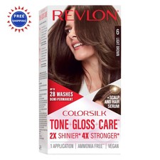Revlon ColorSilk Light Brown Hair Color 4.5 Fl Oz Pack Tone Gloss Care Demi