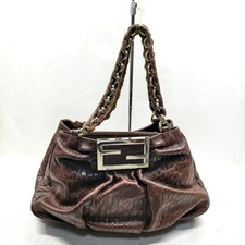 Fendi Hand Bag Brown Leather 4523041