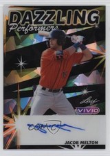 2024 Leaf Vivid Dazzling Performers Black Crystals /5 Jacob Melton Auto 13u1