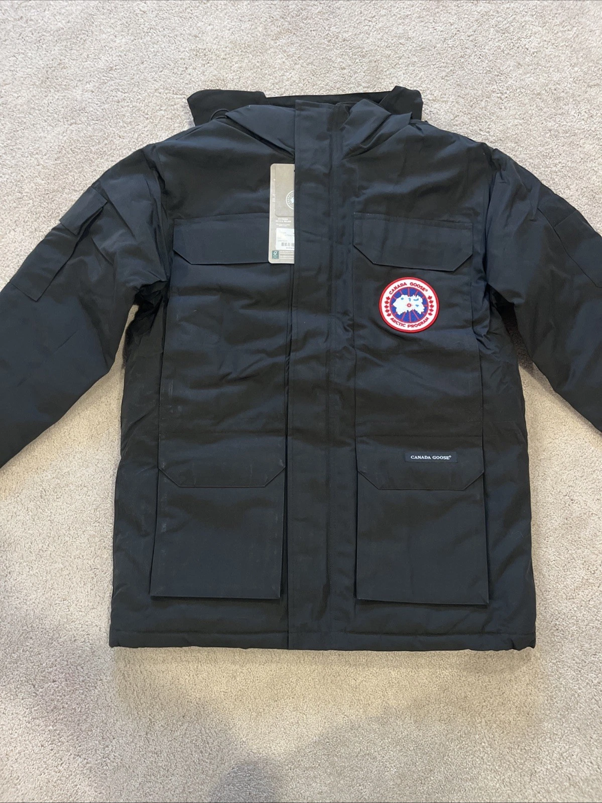 Canada Goose Expedition Parka Jacket Size Large, Black