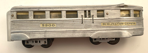AMERICAN FLYER 9900 BURLINGTON ZEPHYR ALUGUSS AUSSICHTSWAGEN | Zustand: Used