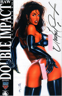 Double Impact Raw Collected Edition Vol2 (1999) Signed Ricky Carralero