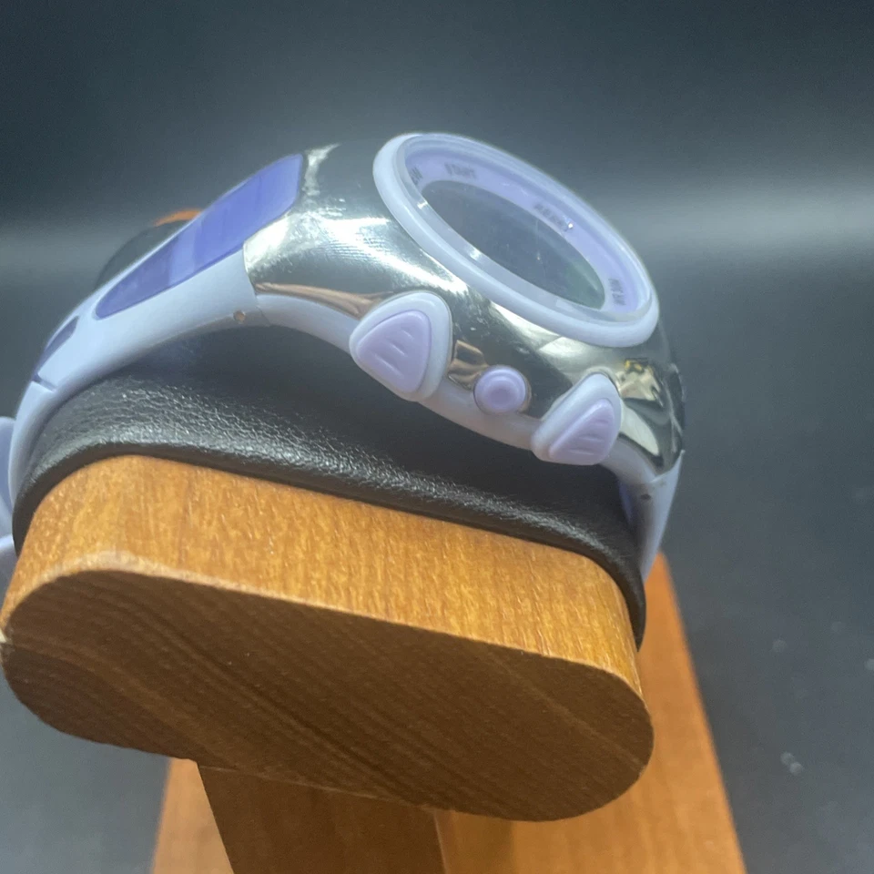 Цифровые будильники Pasnew серебристые с фиолетовым ободком - Изображение 4 из 4