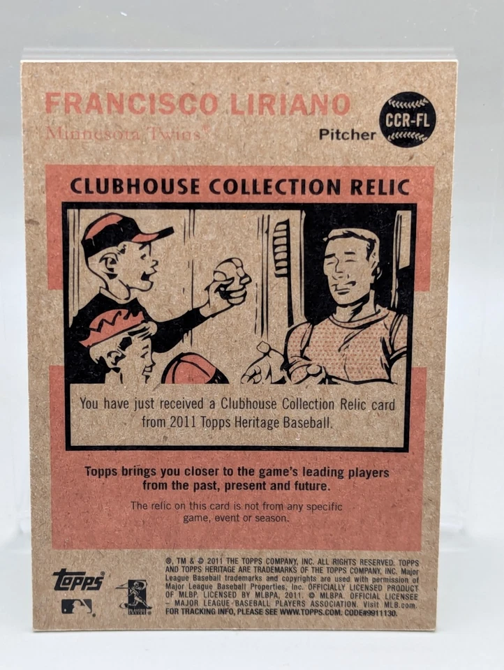 2011 Topps Heritage Clubhouse Collection Francisco Liriano Jersey Relic #CCR-FL - Image 2 of 2