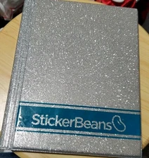 Stickerbeans Silver Glitter Sticker Collector’s Album 144 2" x 2" Pockets NEW