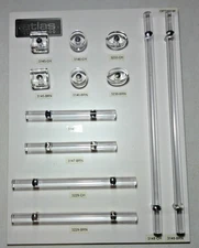 Atlas Hardware Optimism Series Knob & Cabinet Pulls ~Clear Acrylic ~12 Items