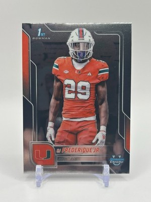 2025 Bowman U Chrome OJ Frederique Jr. 1st #92 Miami Hurricanes