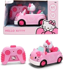 Jada Hello Kitty RC Car 1:32 Scale Vehicle w/Figure Pink Convertible 36835-P4
