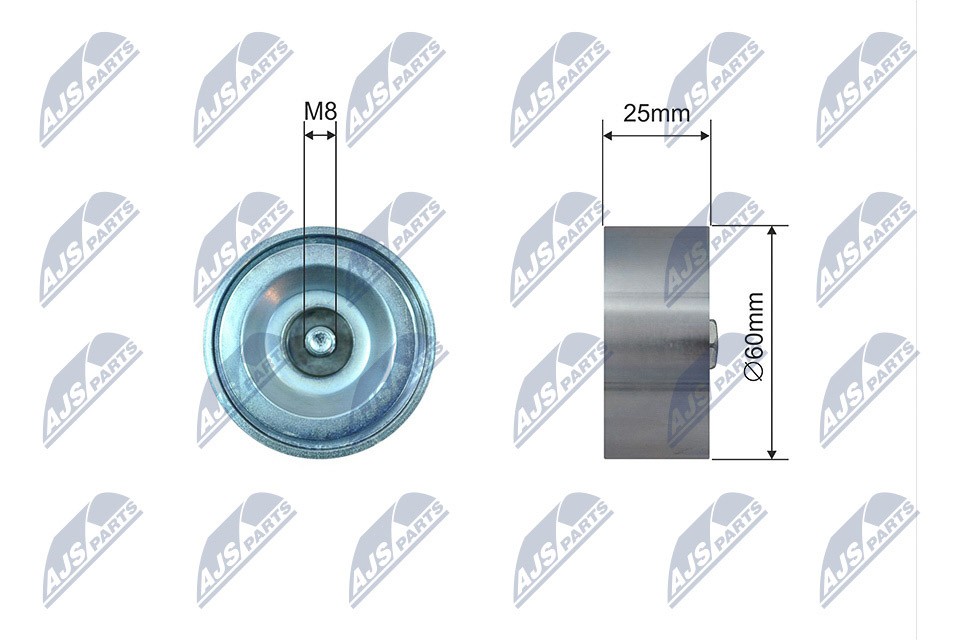 Fits NTY RNK-RE-026 V-RIBBED BELT PULLEY IDLER - Image 5