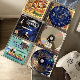Sega Dreamcast Console Bundle MINT 10/10 - OEM Controller Cables + 4 CIB Games