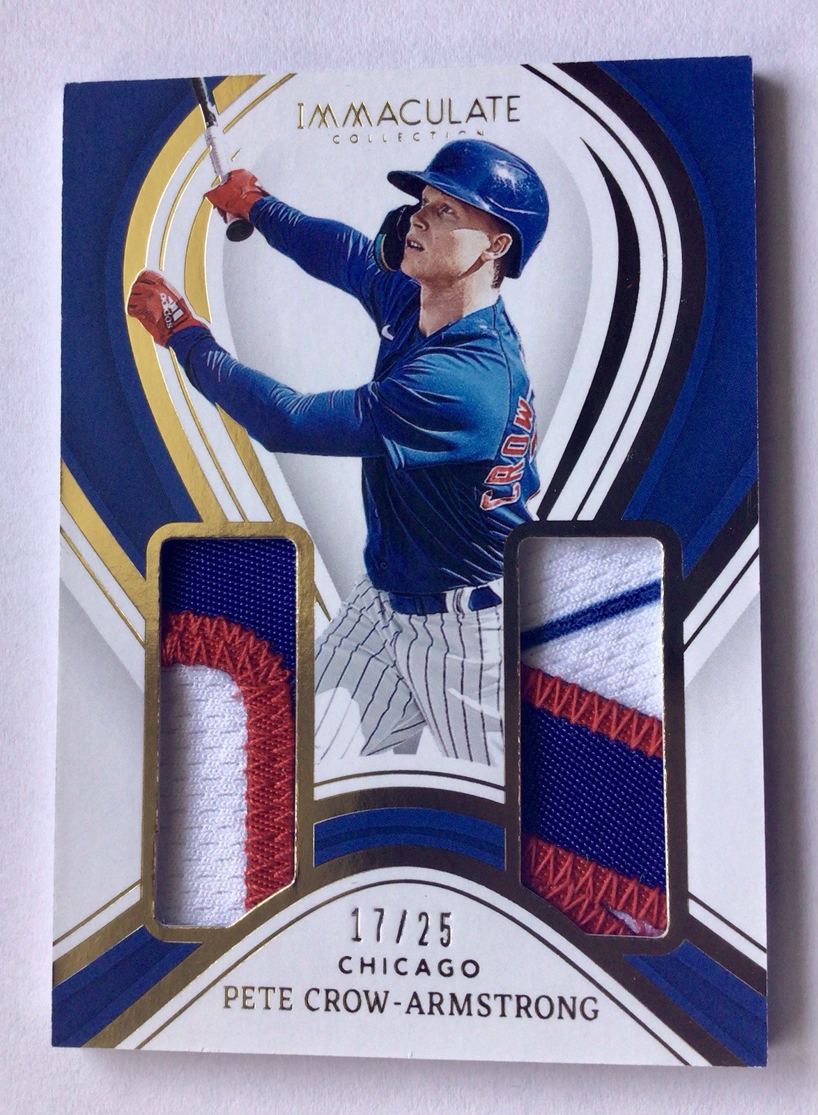 2023 Panini Immaculate Collection Pete Crow-Armstrong Dual Relic 17/25