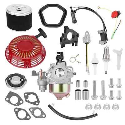 SOMUSEN Carburetor Kit For Honda GX340 GX390 Engine 11HP 13HP Recoil Starter Coil Filter