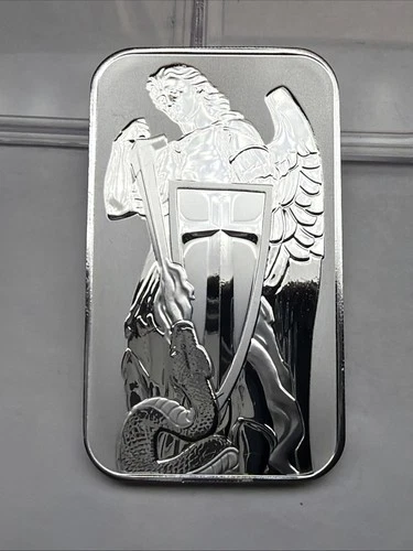 1oz .999 Silver Bar - Scottsdale Mint Archangel Silver Bullion Bar