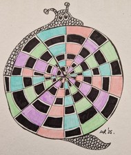 Illustrazione inchiostro originale A5 'Sidney' di Michelle Ranson