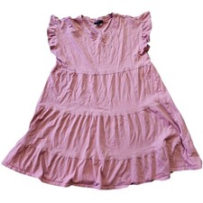 J. Crew Pink Tiered Babydoll Dress. Sz. S
