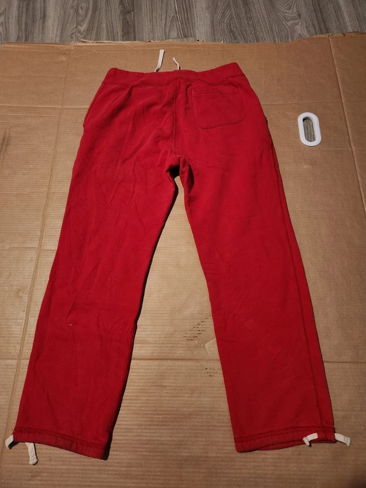 Polo Ralph Lauren Fleece Logo Jogger Sweatpants Mens Medium Red Navy Blue - Image 2 of 4