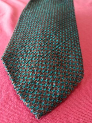 KRIZIAHOMME MADE IN ITALY VINTAGE 90'S SEIDE VISKOSE GRÜN BRONZE KRAWATTE KRAWATTE 