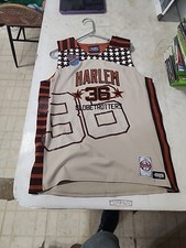Harlem Globetrotters Meadowlark Platinum Fubu Brown Jersey Mens Size L
