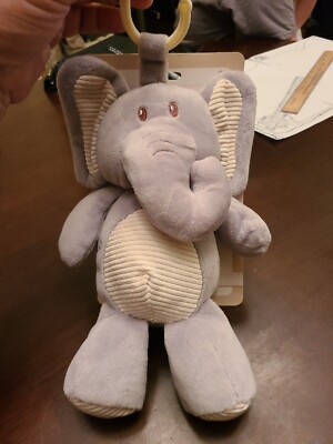 Kelly Baby Kellytoy Plush Elephant Rattle Crinkly Ears Cuddly Lovey 13 ...