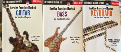 BERKLEE PRACTICE METHOD LOT Guitar Bass & Keyboard With CD s NEW / MINT