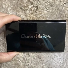 Vintage Charles of the Ritz Black Makeup Mirror HTF Refill Compact