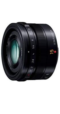 Panasonic H-X015-K BLACK LUMIX G LEICA DG SUMMILUX 15mm /F1.7 ASPH