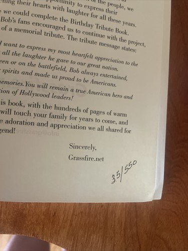 The Bob Hope Tribute Book, 1903-2003: Thanks For the Memories by Grassfire.net - Picture 4 of 6