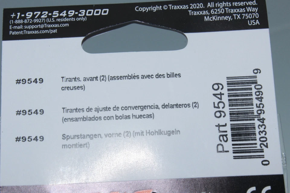 Traxxas TRX 9549  Toe Links vorne mit Kugelköpfe SLEDGE NEU in OVP  - Bild 3 von 4