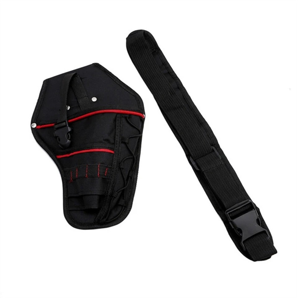 Heavy Duty Drill Holster Belt Pouch Bit Holder Hanging Waist Storage