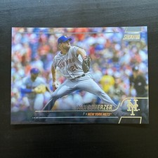 Max Scherzer 2022 TOPPS STADIUM CLUB OVERSIZED BOX TOPPER + BASE #228 METS